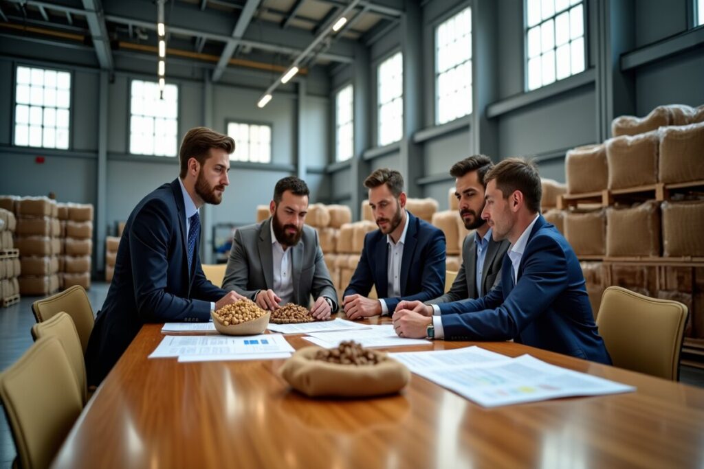 Achat de noix en gros par une entreprise